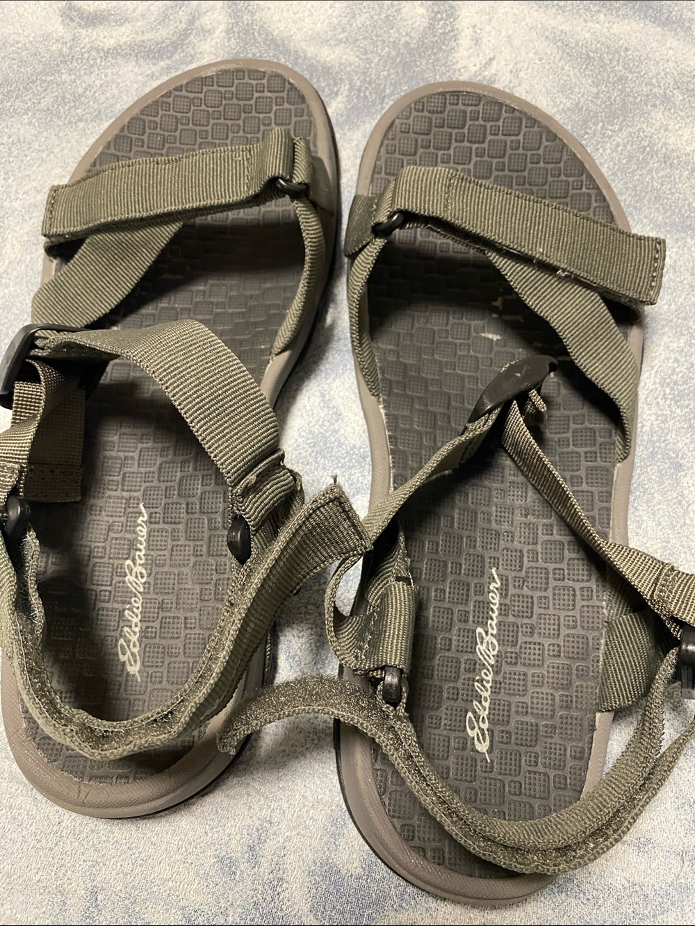 Eddie Bauer Olive Green Outdoor Strap Sandals - Picture 2 of 5
